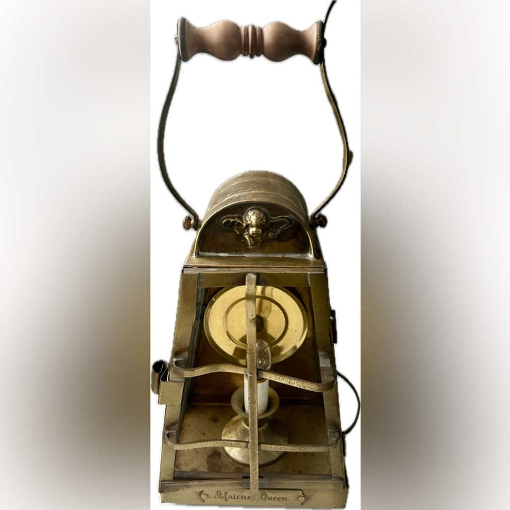 Vintage rare African Queen brass ship lantern